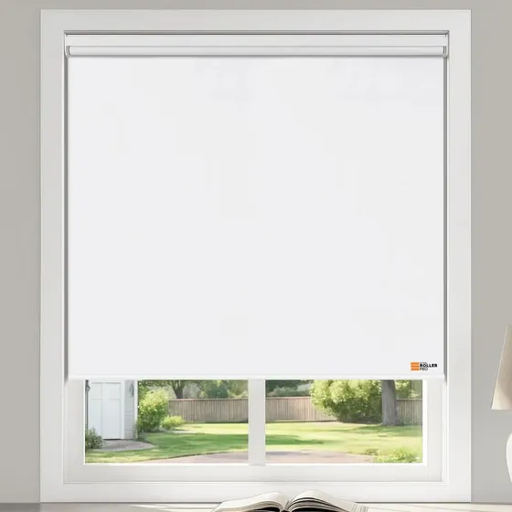 Cortina Roller Blackout 194x200cm Blanco - Roller Pro Black Out 100% Bloqueante Solar, Facil Instalacion, Tela Pvc Resistente, Aislante Termico Y Acustico, Soportes Metalicos, 194 Ancho X 200 Alto
