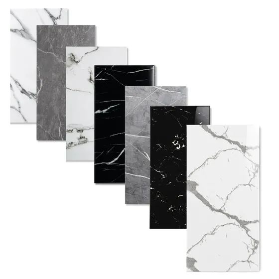 10 Placa Vinilo Autoadhesivo Simil Marmol Color Carrara 2 De 30x60cm 2mm De Espesor 1.8m2 Panel Marca Holzboden