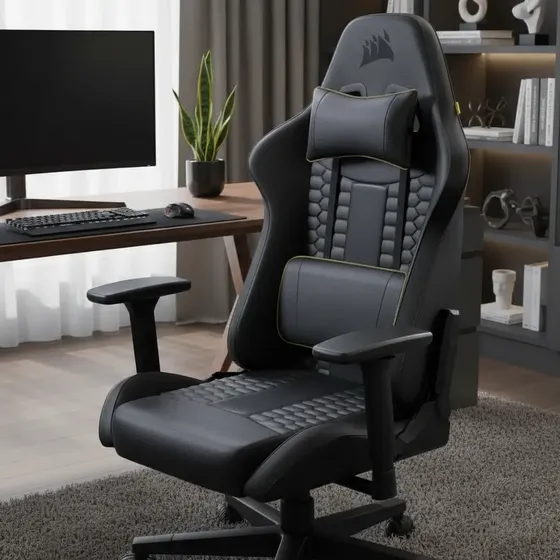 Silla Gamer Corsair Tc100 Con Reposabrazos 2d, Material Polipiel