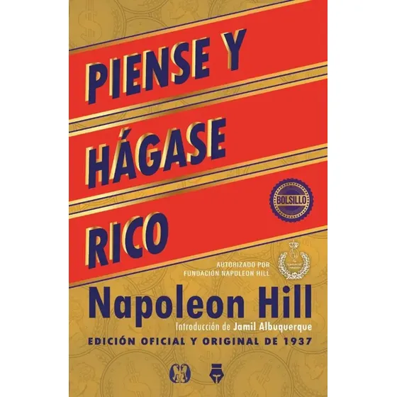 Piense Y Hágase Rico (bolsillo), De Napoleon Hill., Vol. 1. Editorial Citadel, Tapa Blanda, Edición Edición Oficial Y Original De 1937 En Español, 2024