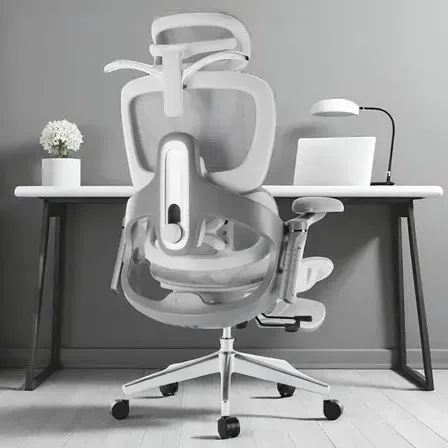 Silla de Oficina Ergonómica Dyvan E05 Ejecutiva Giratoria Reclinable Blanca