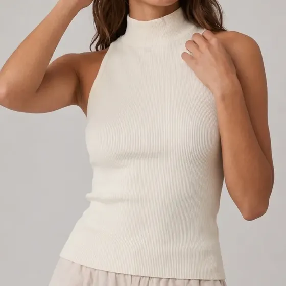 Musculosa Mujer Básica Cuello Alto Sant Antoni