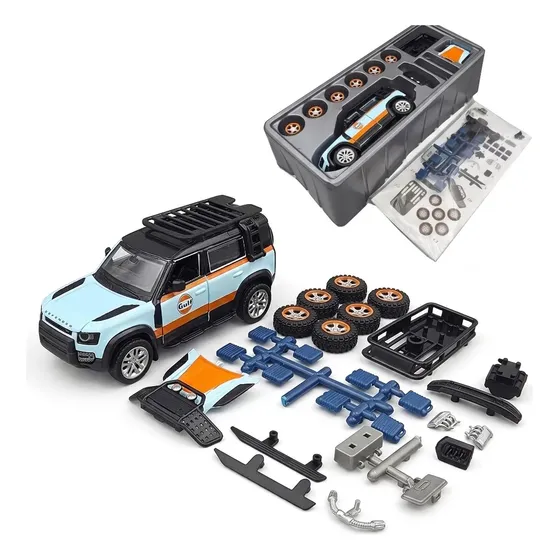 Land Rover Defender Gulf Miniatura Caja Regalo Azul Azul
