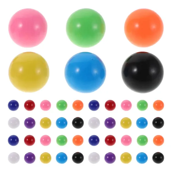100 Piezas De Canicas De Juego: Bolas De Color Sólido Para N