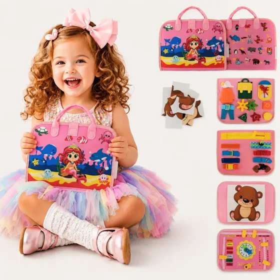 Tablero Sensorial Didáctico Para Niños De Viaje