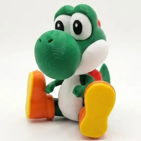 Muñeco Yoshi Articulado 3d Figura Coleccionable Gamer Cute