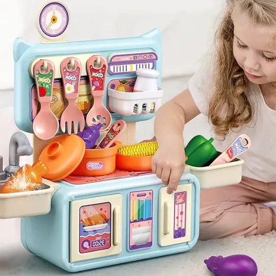 Cocinita Infantil Con Luces Y Accesorios