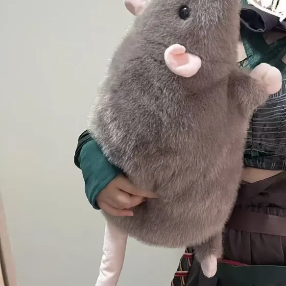 Peluche Ratón Gigante 50 Cm Almohadón Marrón