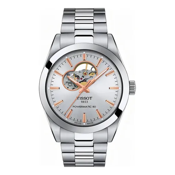 Reloj Tissot Gentleman Powermatic 80 Automático Plateado