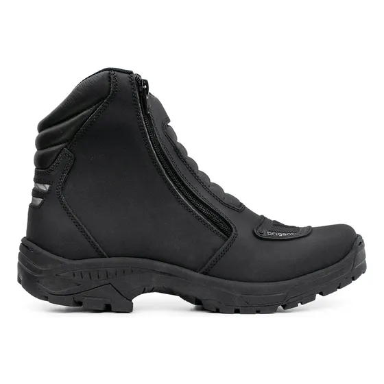 Borcego Hombre Cuero Moto Bota Zapato Moderno Liso Briganti