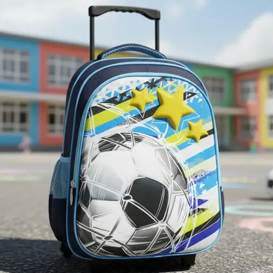 Mochila Niños Escolar Trendy Carrito Reforzada Con Ruedas