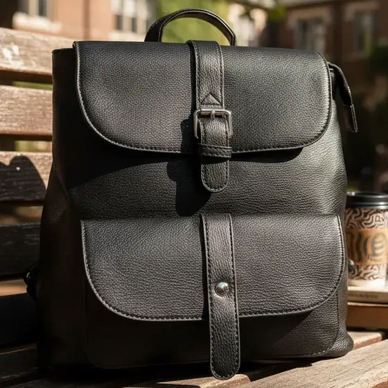 Mochila Premium Eco Cuero Mujer Correas Regulables Y Cierre