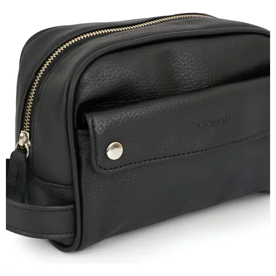 Necessaire Cuero Hombre Briganti Moda Casual Acc61563 Color Negro