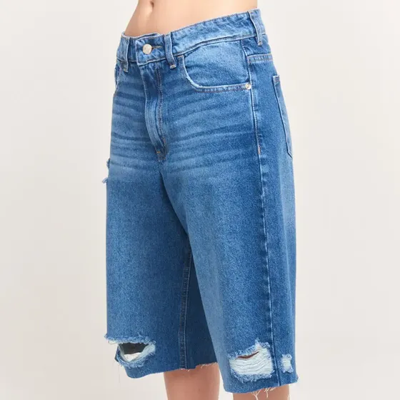 Bermuda Relax Trash De Jean Mujer 47 Street