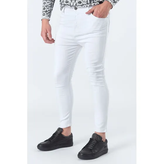 Jean Straight Tanzaliu Blanco Tascani