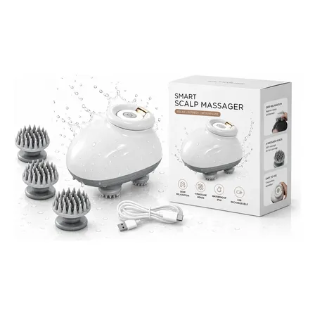 Masajeador Eléctrico Cuero Cabelludo 96 Nodos Seco/húmedo Blanco