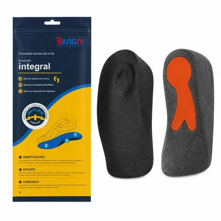 Plantillas Elevadoras de Altura Bangni con Amortiguación, 3.5cm para Zapatillas y Botas