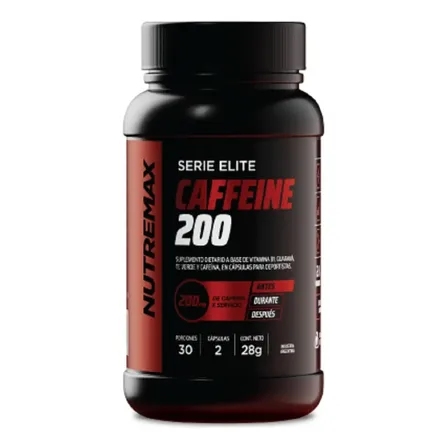 Caffeine 200 Cafeina Nutremax Serie Elite 30 Serv Sabor 60 Capsulas