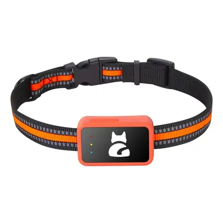 Collar Gps Localizador 4g Rastreador Perro Gato Tiempo Real Naranja
