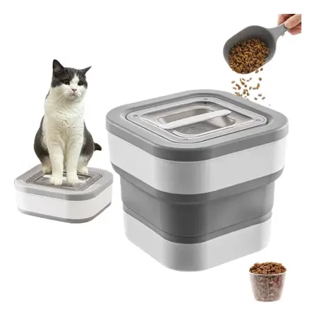 Contenedor Hermético Plegable Mascotas 15L Waggs PETF16 con Pala Dosificadora