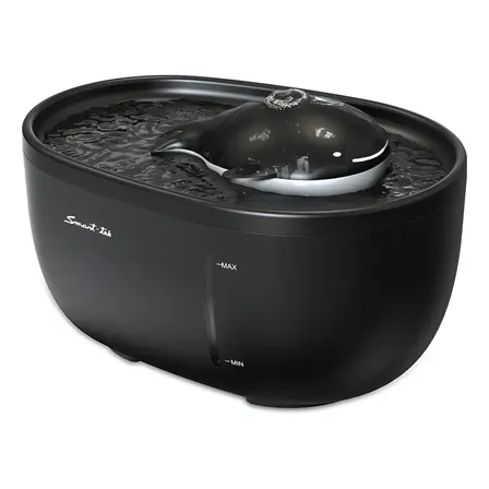 Bebedero Automatico Smart-tek Ballenita Agua Mascotas 2l Color Negro