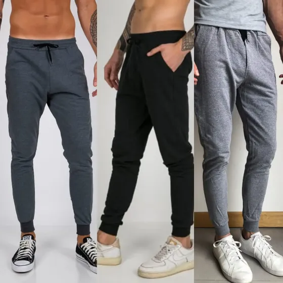 Pack X 2 Pantalon  Joggin Rustico Algodon Jogger Frisa Puño