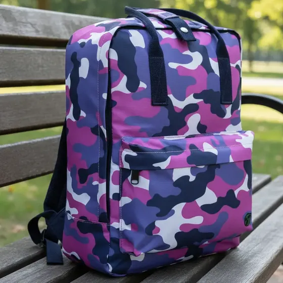 Topper Mochila Lifestyle Mujer Travel Printed Violeta Ras