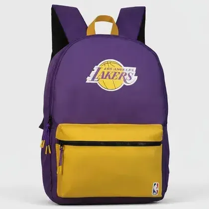 Mochila Nba Lakers Violeta Reforzada Urbana Diaria Diseño de la tela Lisa
