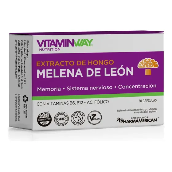 Melena De Leon Vitaminway X30 Vegano Con Ácido Fólico