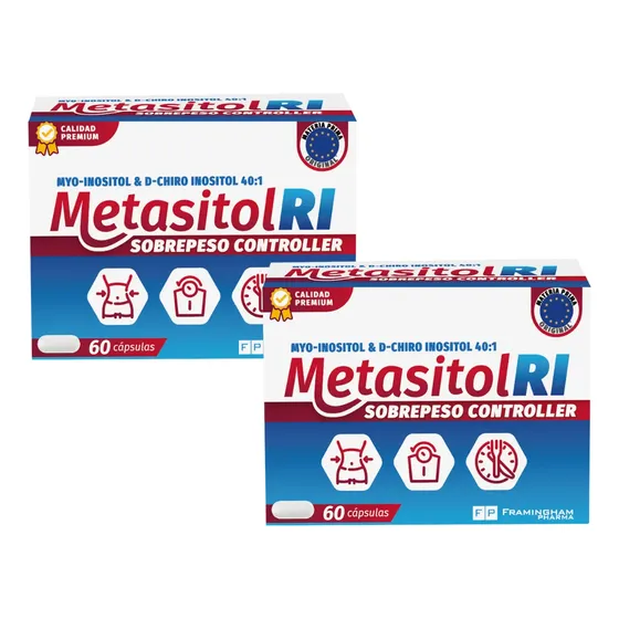 Combo X2 Metasitol Ri Control De Peso 60 Cápsulas.