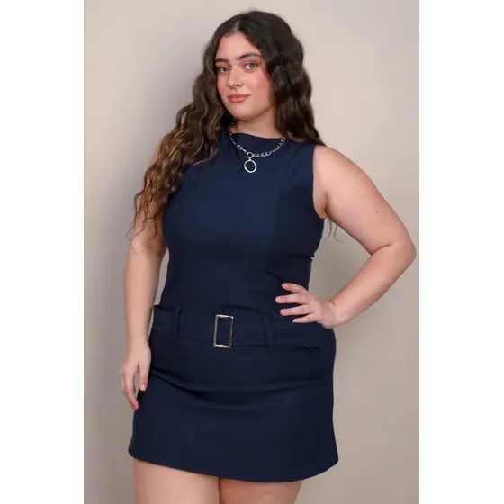 Vestido Con Hebilla De Bengalina Corina Mujer Naif