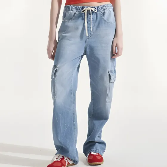 Pantalon Mujer Como Quieres Jean Wide Leg Nashville
