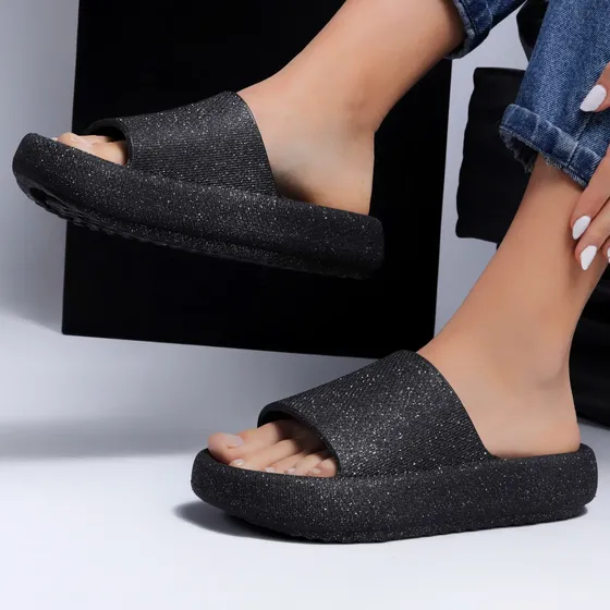 Gomones Sandalia Chancletas Faja Ojota Chinela Mujer Glitter