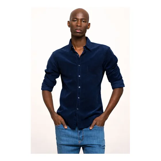 Camisa Hombre Corderoy Super Premium Macchiato Cero Es Tres