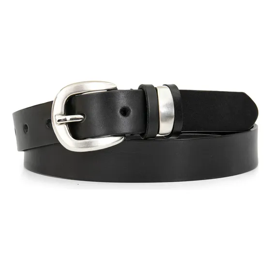 Cinturon Cuero Mujer Cinto Liso Minimalista Hebilla Briganti