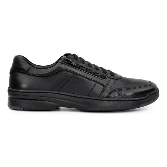 Zapatilla Hombre Cuero Zapato Cordon Elastizado Briganti