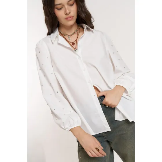 Camisa Strass Y Perlas Rimmel