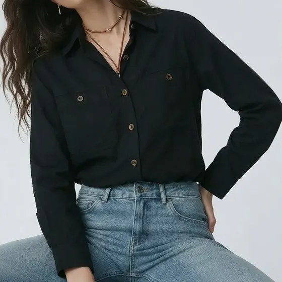 Camisa Bolsillos Y Boton Rimmel