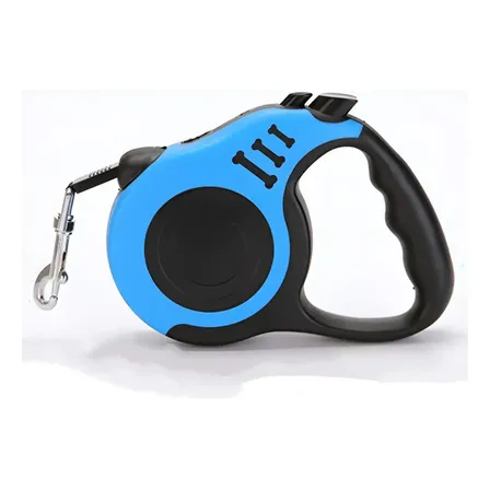 Correa Extensible Automática 5 M Perros Gatos Azul