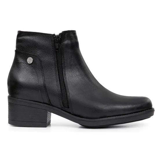 Bota Cuero Mujer Botita Clasico Vestir Comodo Goma Briganti