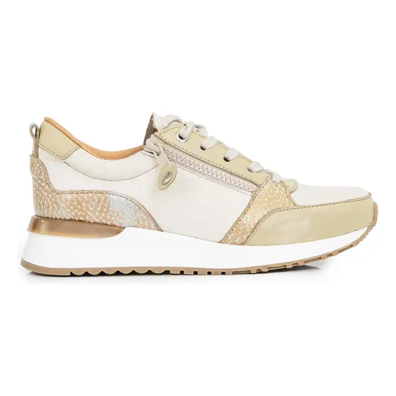 Zapatilla Cuero Mujer Sneaker Acordonado Plataforma Briganti