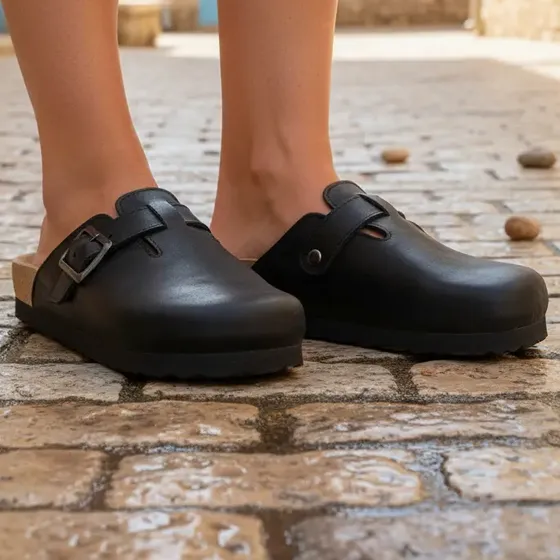 Zuecos Cuero Vacuno Hombre Mujer Sandalias Bajas Argentina