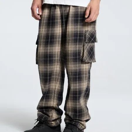 Pantalón Cargo A Cuadros Elepants Marrón