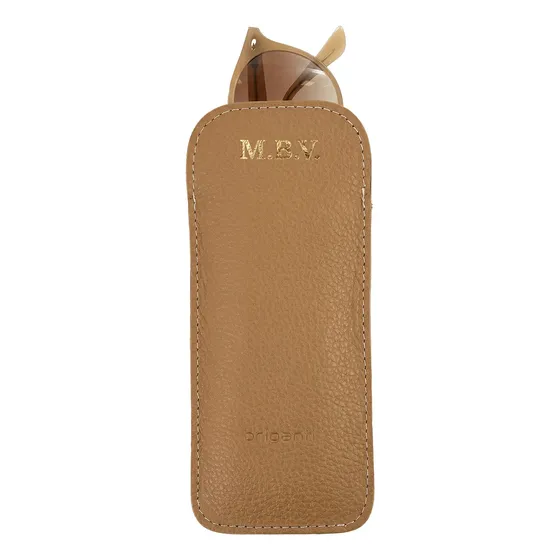 Estuche Cuero Porta Lentes Funda Gafas Grabado Briganti
