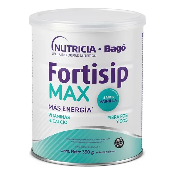 Fortisip Max Vainilla Suplemento Lata X 350 Gr Vainilla