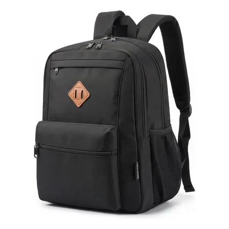 Mochila Para Notebook Escolar Ejecutiva Impermeable Grande Negro Liso