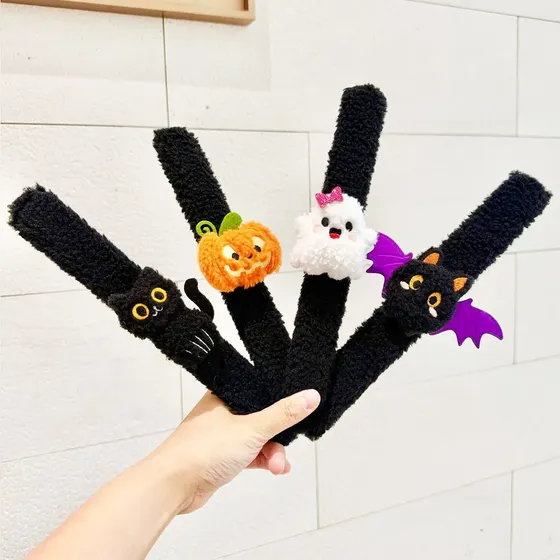 Pulseras De Chasquido Halloween Chasquido, Accesorio Fiesta 4pcs