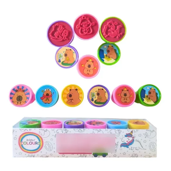 24 Sellos Capybara Souvenir Infantil En Caja