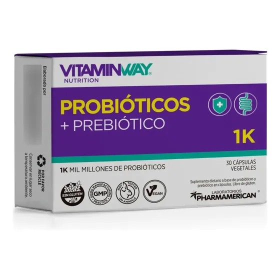 Probióticos + Prebiótico 1k X30 Vegano
