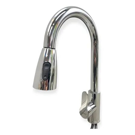 Griferia Canilla Monocomando Gourmet Extensible Cromada Plateado Cromado